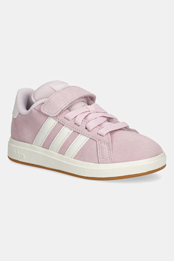 Detské semišové tenisky adidas GRAND COURT 00s semišová koža ružová JH6181