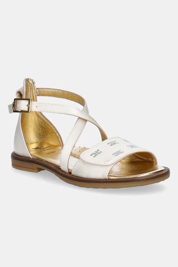 Elisabetta Franchi sandały dziecięce tekstylny biały F1A2.E0275
