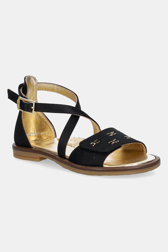 Dječje sandale Elisabetta Franchi tekstil crna F1A2.E0275