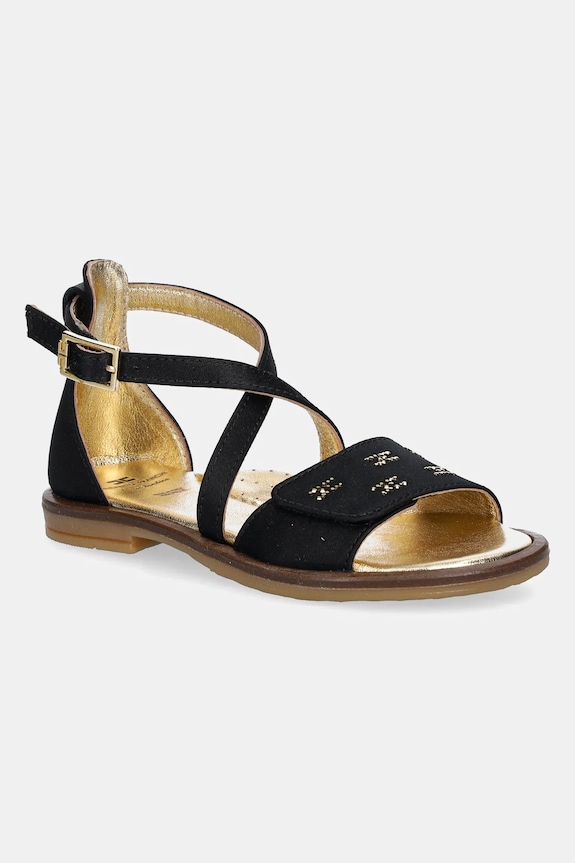 Dječje sandale Elisabetta Franchi tekstil crna F1A2.E0275