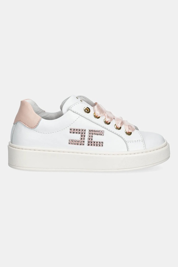 Elisabetta Franchi sneakersy skórzane dziecięce F1A9.E0222 biały SS25