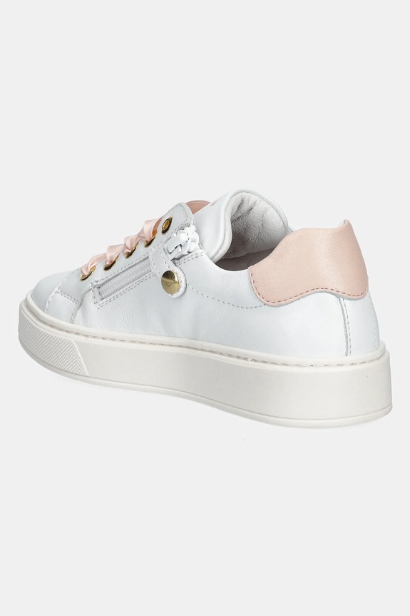 Dziewczynka Elisabetta Franchi sneakersy skórzane dziecięce F1A9.E0222 biały