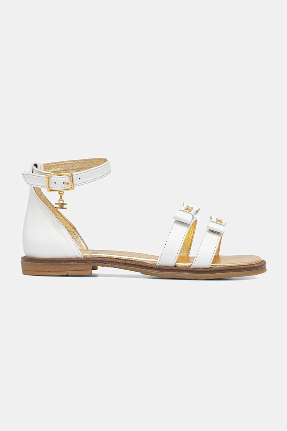 Detské kožené sandále Elisabetta Franchi F4A2.E0289 biela SS25