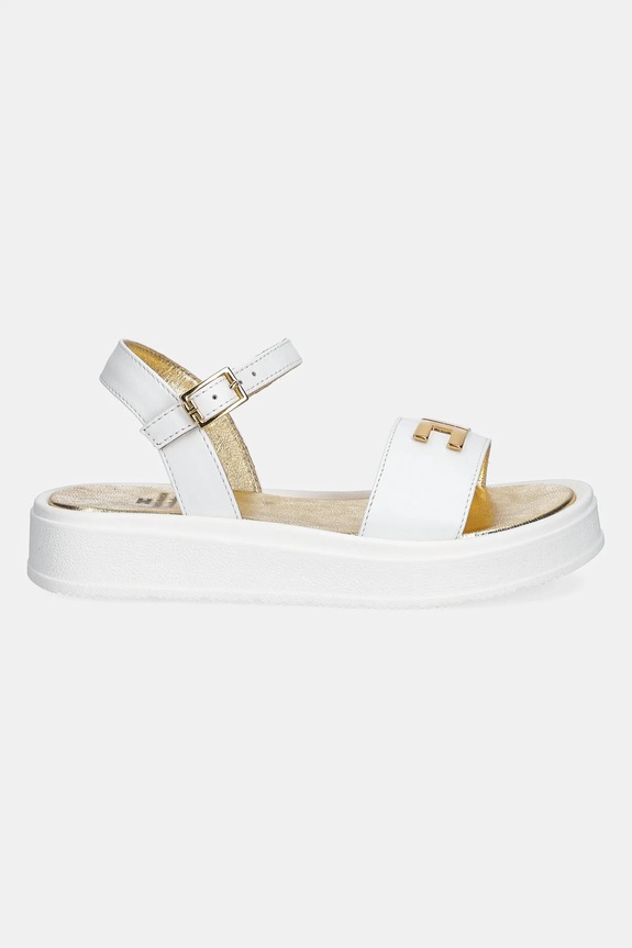 Elisabetta Franchi sandały skórzane dziecięce F4A2.E0295.30.34 biały SS25
