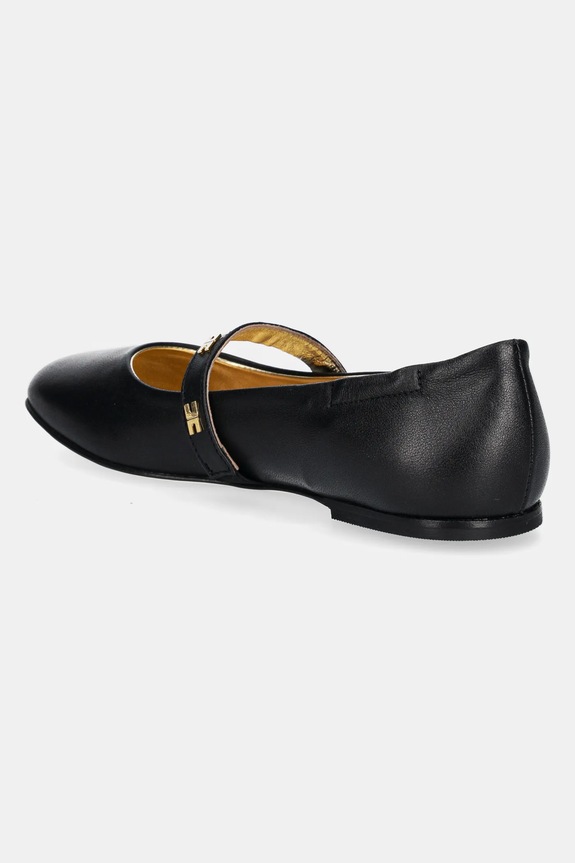 Fete Elisabetta Franchi balerini din piele pentru copii F4A3.E0209.35.38 negru