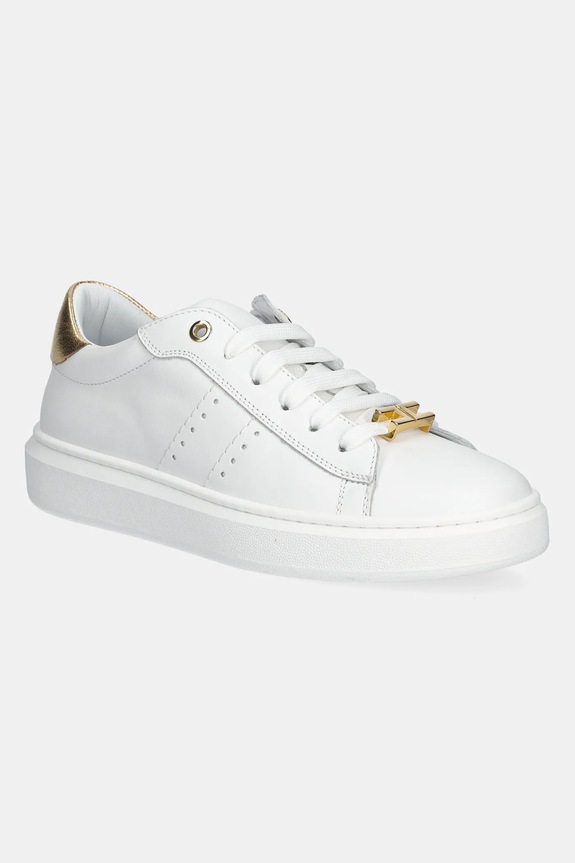 Elisabetta Franchi sneakers din piele mic de statură alb F4A9.E0034