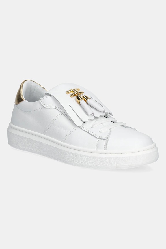 Elisabetta Franchi sneakersy skórzane dziecięce niska biały F4A9.E0232