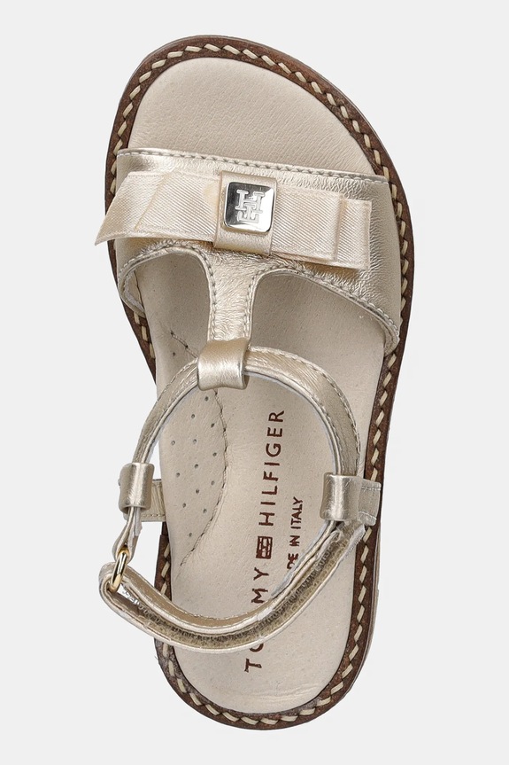 Детские кожаные сандалии Tommy Hilfiger золотой T1A2.33940.20.23