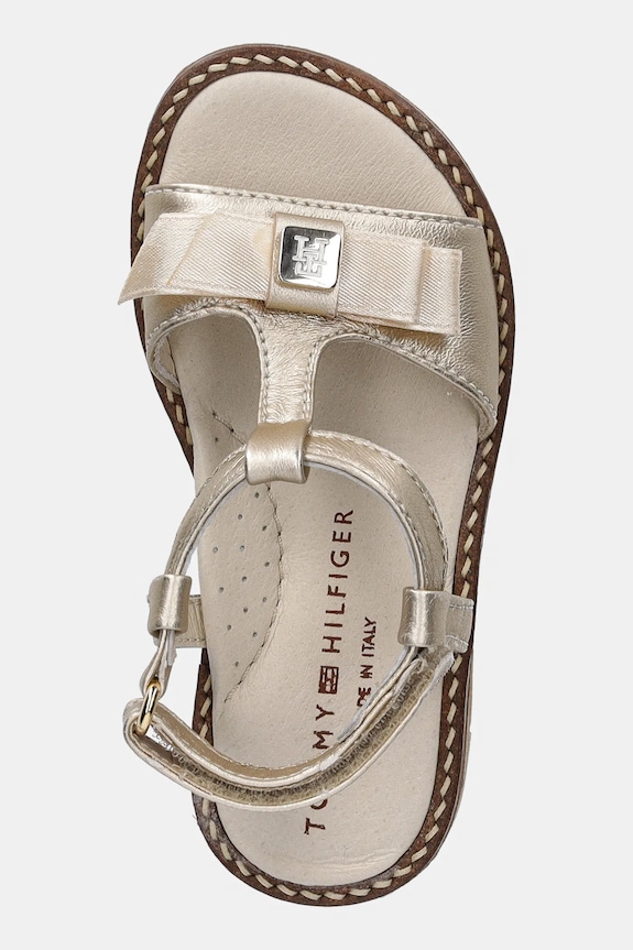 Детские кожаные сандалии Tommy Hilfiger золотой T1A2.33940.20.23