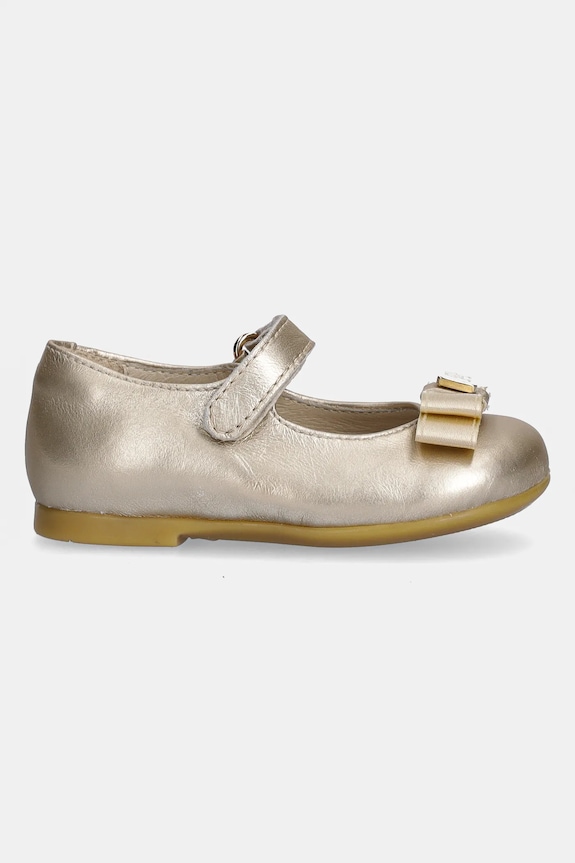 Tommy Hilfiger balerini din piele pentru copii T1A3.33927.19.23 aur SS25