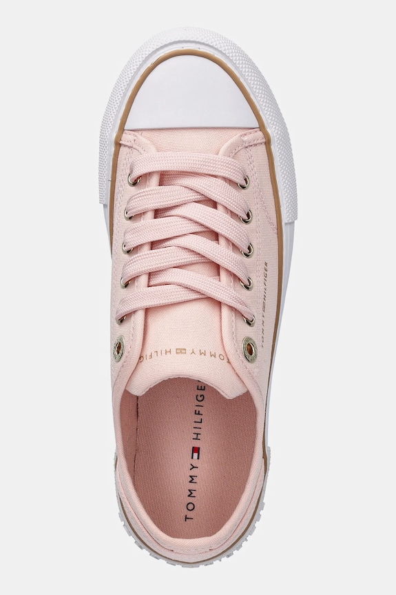 Παιδικά πάνινα παπούτσια Tommy Hilfiger ροζ T3A9.33733.35.40