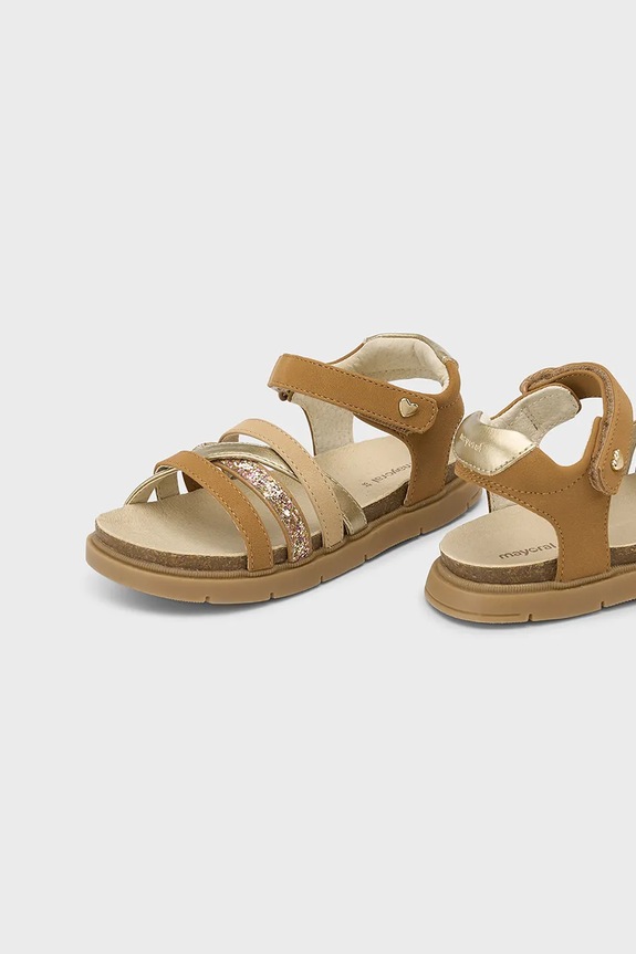 Παιδικά σανδάλια Mayoral απομίμηση λείου δέρματος καφέ 43650.50C.Kids.PPYA