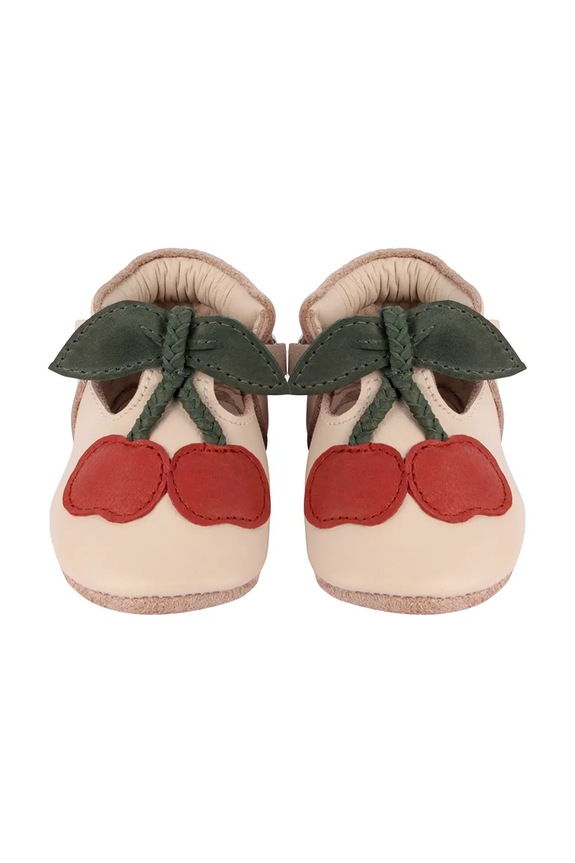 Deklice Usnjeni čevlji za dojenčka Donsje Nanoe Shoes Cherry 1005015 bež