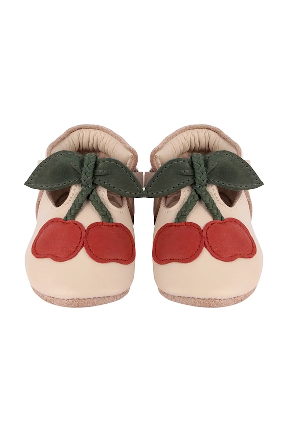 Deklice Usnjeni čevlji za dojenčka Donsje Nanoe Shoes Cherry 1005015 bež