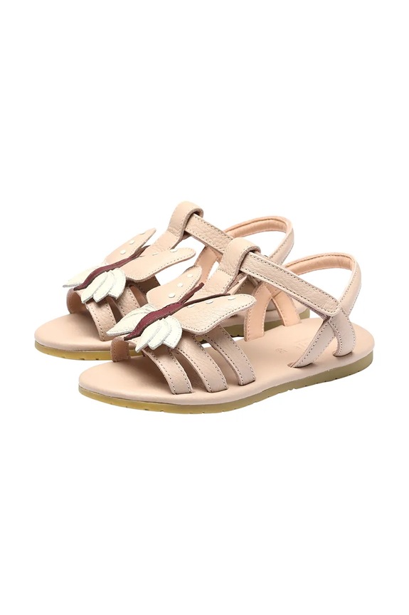 Detské kožené sandále Donsje Iles Sky Sandals Butterfly Darčekový box béžová 2025201.22.28