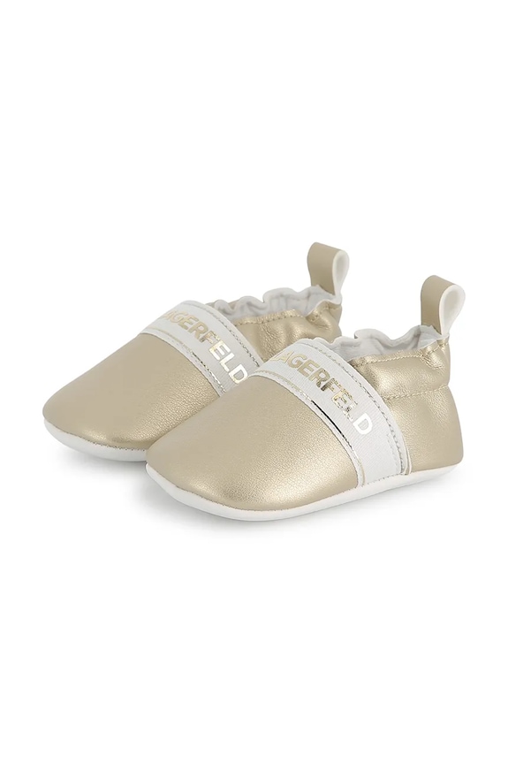 Karl Lagerfeld buty niemowlęce imitacja skóry licowej złoty Z30579