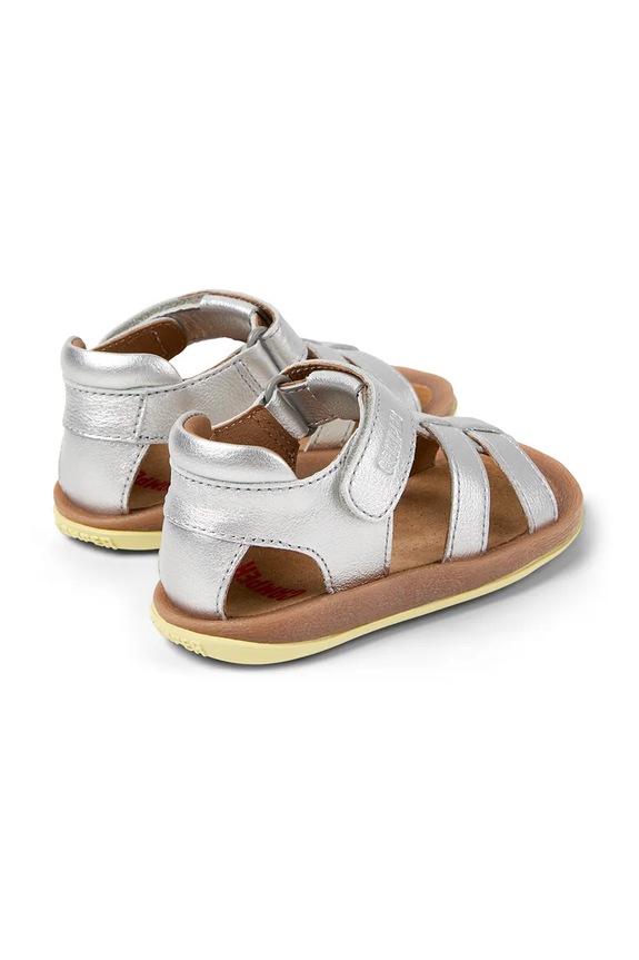 Djevojčice Dječje kožne sandale Camper Bicho FW K800628 srebrna