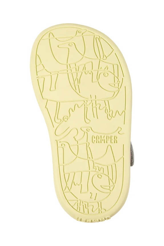 Dječje kožne sandale Camper Bicho FW K800628 srebrna