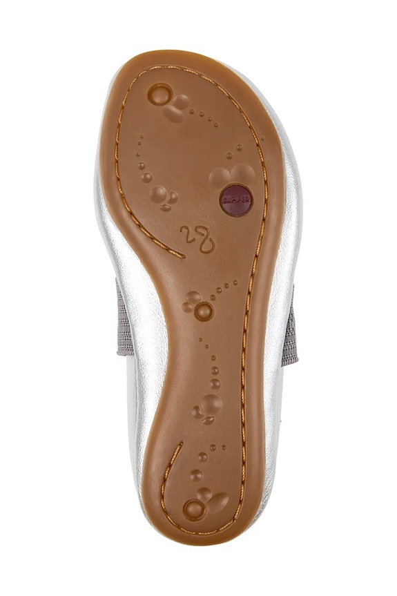 Δερμάτινες μπαλαρίνες για παιδιά Camper Right Kids 80025.25.27 ασημί