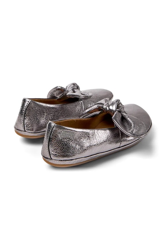 Dziewczynka Camper baleriny skórzane dziecięce Right Kids K800434.28.34 srebrny