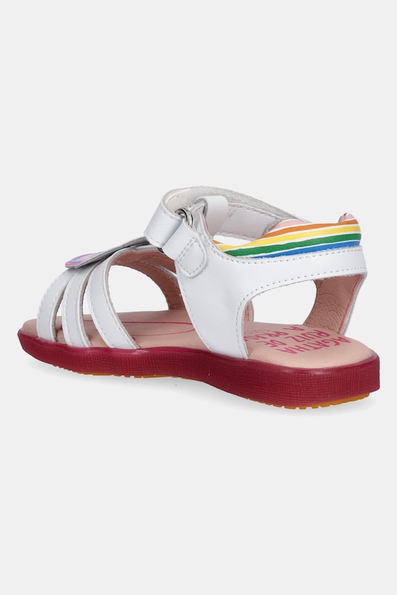 Fete Agatha Ruiz de la Prada sandale din piele pentru copii 252963.24.27 alb