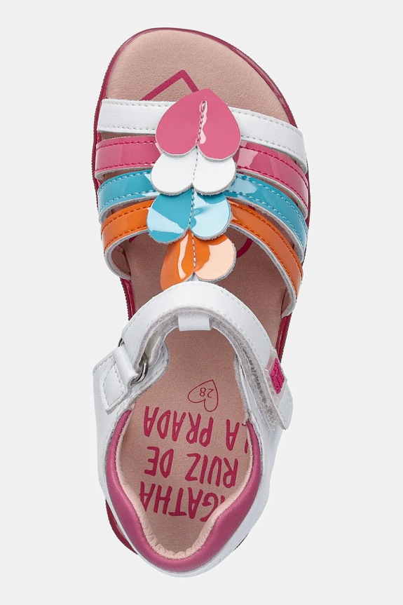 Παιδικά δερμάτινα σανδάλια Agatha Ruiz de la Prada λευκό 252965.28.34