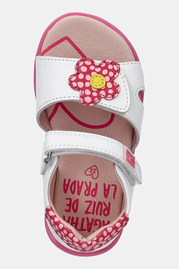 Детские кожаные сандалии Agatha Ruiz de la Prada белый 252901