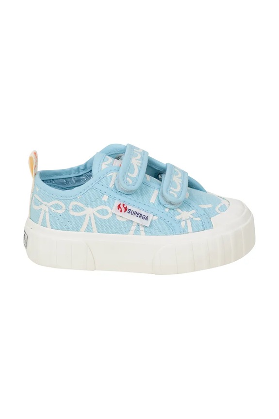 Tinycottons gyerek sportcipő BOWS SNEAKERS X SUPERGA alacsony kék SS25.904
