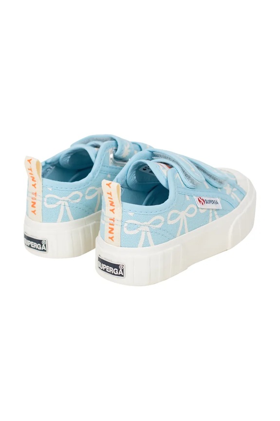Lány Tinycottons gyerek sportcipő BOWS SNEAKERS X SUPERGA SS25.904 kék