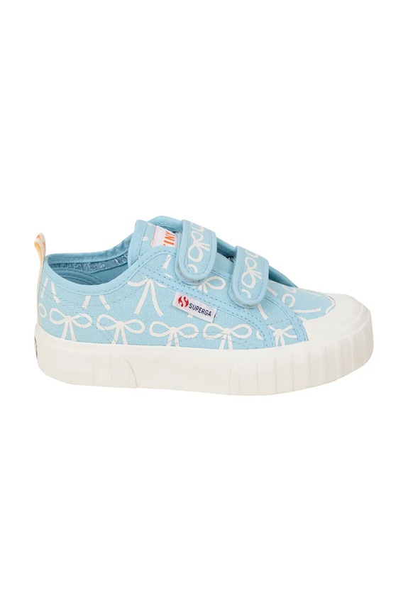 Tinycottons gyerek sportcipő BOWS SNEAKERS X SUPERGA alacsony kék SS25.905