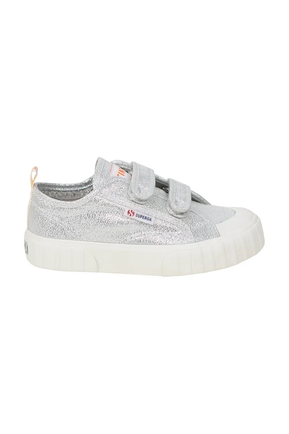 Tinycottons teniși copii METALLIC SNEAKERS X SUPERGA mic de statură argintiu SS25.911