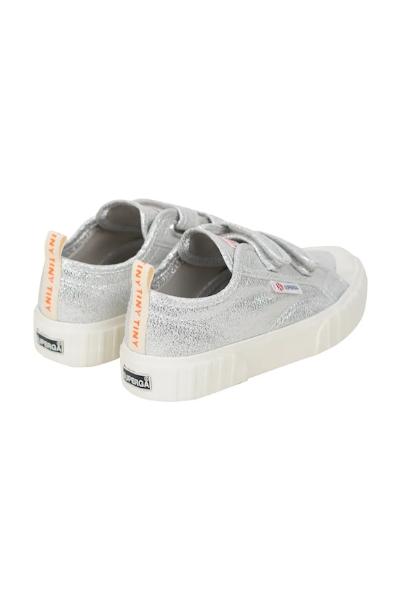 Fete Tinycottons teniși copii METALLIC SNEAKERS X SUPERGA SS25.911 argintiu