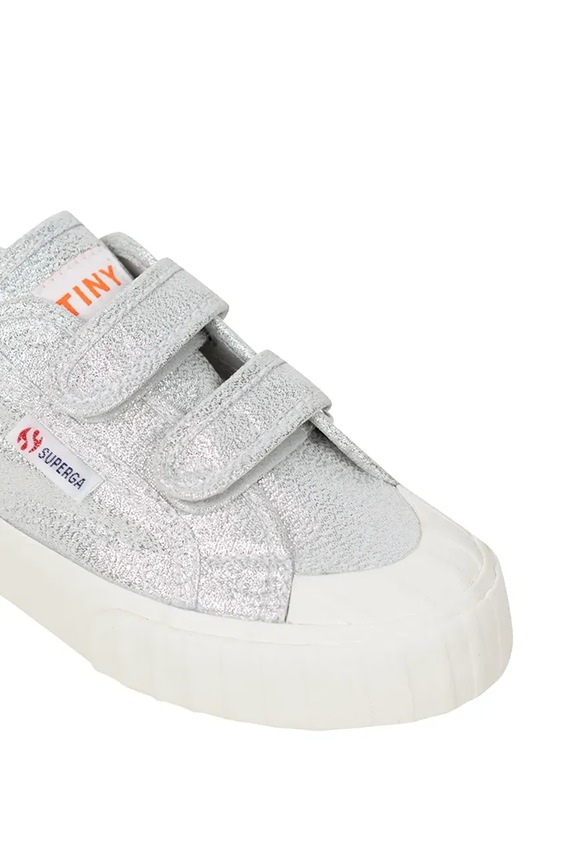 Tinycottons teniși copii METALLIC SNEAKERS X SUPERGA SS25.911 argintiu