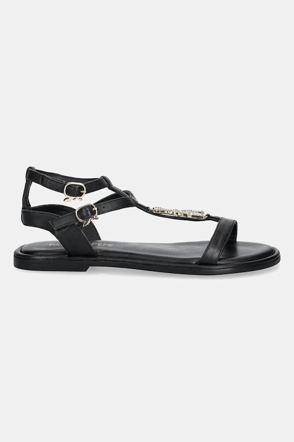 Patrizia Pepe Girl sandały skórzane PPJ326 czarny SS25