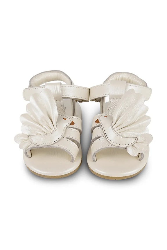 Dievča Detské kožené sandále Donsje Filoe Sandals Dove 1040901 biela