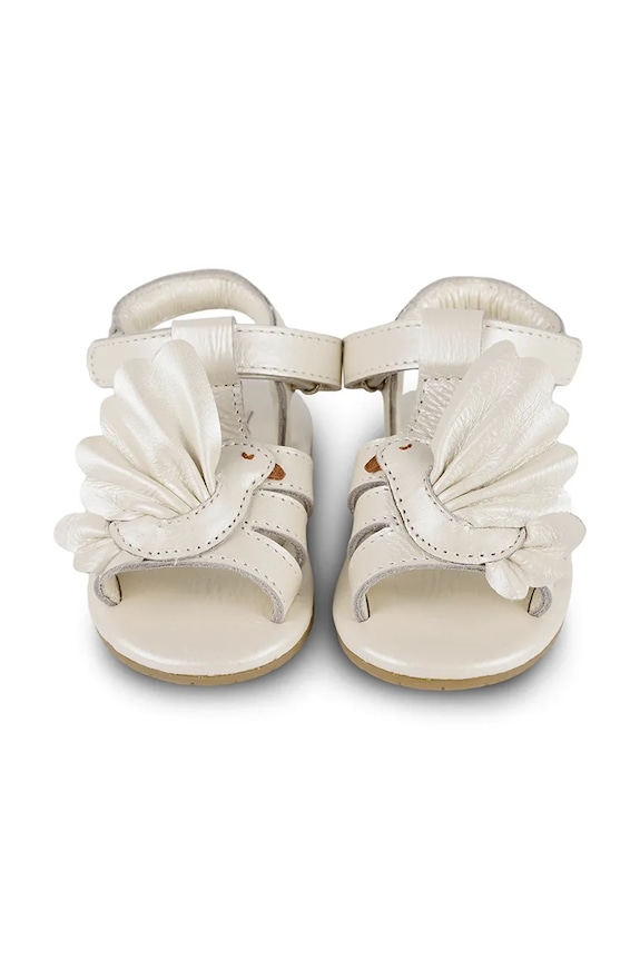 Dievča Detské kožené sandále Donsje Filoe Sandals Dove 1040901 biela