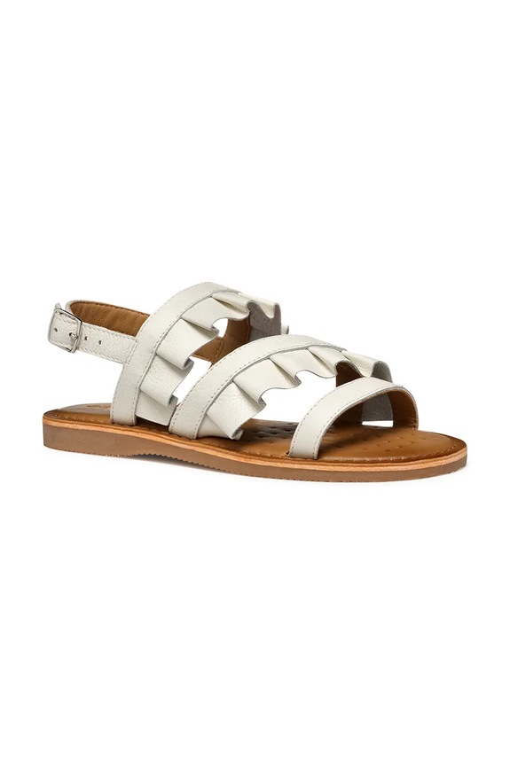 Geox sandale din piele pentru copii EOLIE alb J55BSB.00085.28.35