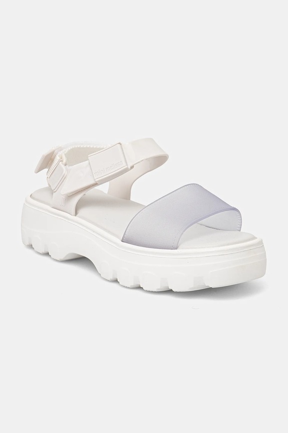 Melissa sandały na platformie dziecięce KICK OFF SANDAL Planet friendly biały M.35692