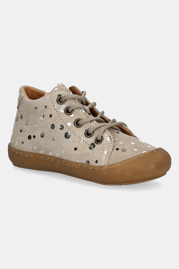 Froddo półbuty zamszowe dziecięce OLLIE S LACES Planet friendly beżowy G2130327.G.25.26