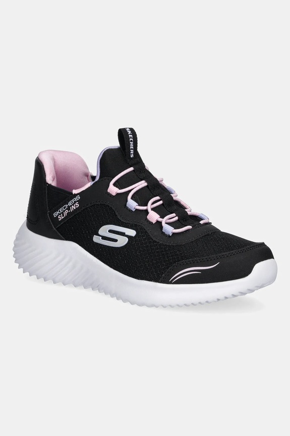 Dětské sneakers boty Skechers BOUNDER imitace kůže černá 303585L