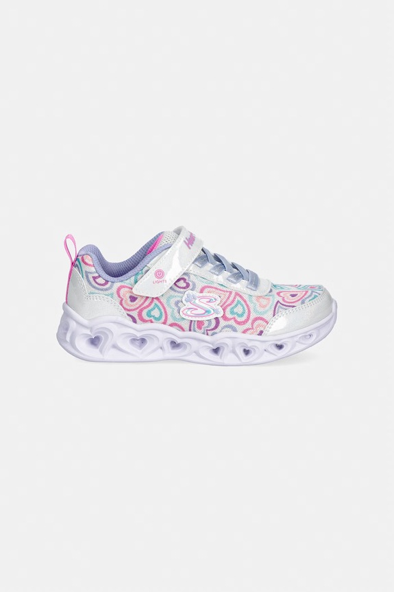 Skechers sneakers pentru copii HEART LIGHTS 303257L argintiu SS26