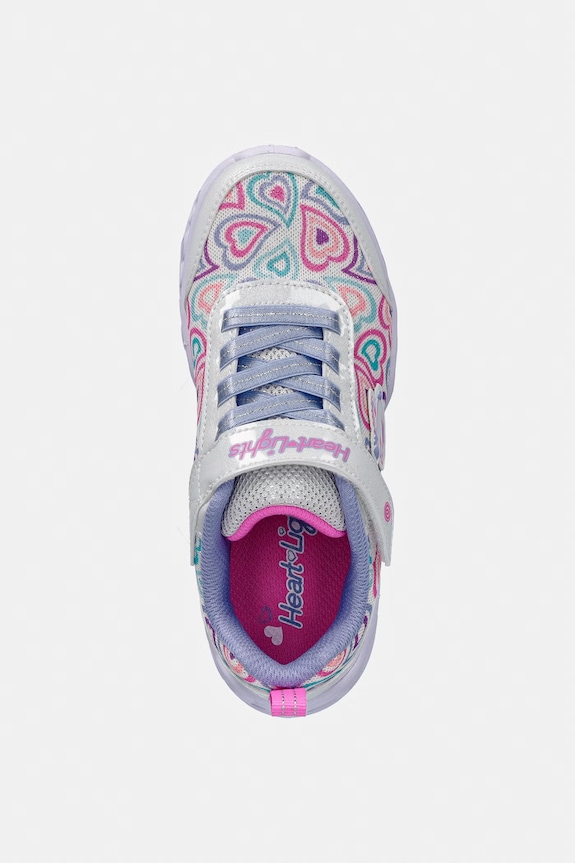 Skechers sneakers pentru copii HEART LIGHTS argintiu 303257L
