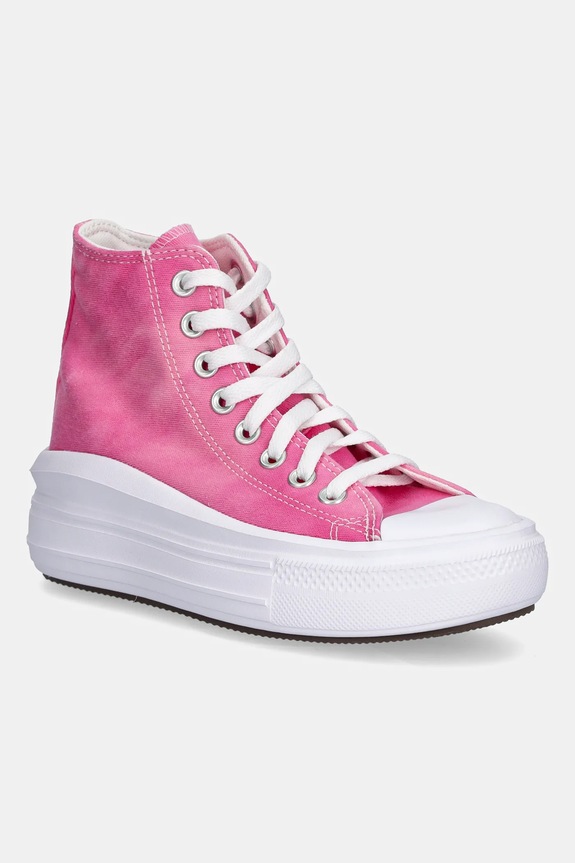 Παιδικά πάνινα παπούτσια Converse CHUCK TAYLOR ALL STAR MOVE υψηλό ροζ A11817C