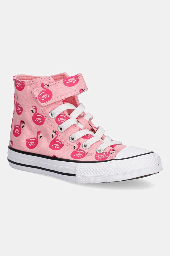 Παιδικά πάνινα παπούτσια Converse CHUCK TAYLOR ALL STAR 1V υψηλό ροζ A11786C