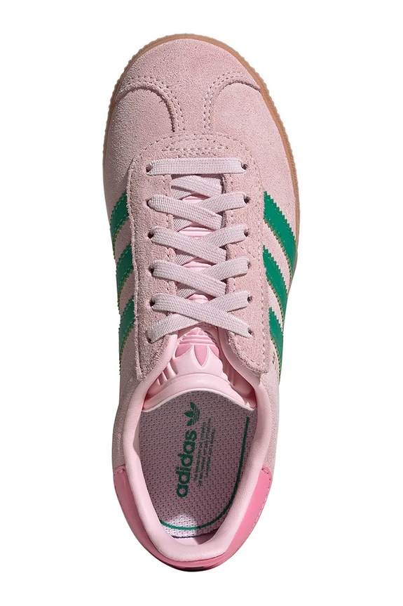 adidas Originals sneakers de piele întoarsă pentru copii GAZELLE JQ7837 roz