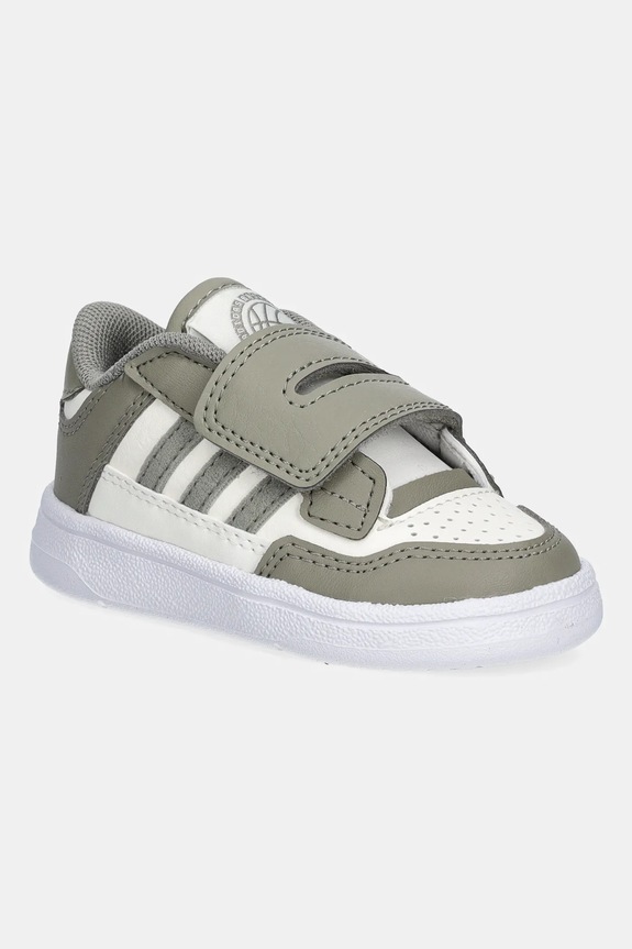 Detské tenisky adidas Originals RAPID COURT suchý zips sivá JS3545