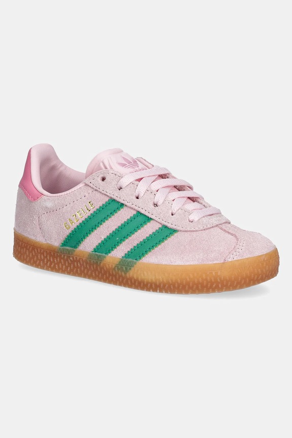 Παιδικά sneakers adidas Originals GAZELLE απομίμηση λείου δέρματος ροζ JP7133
