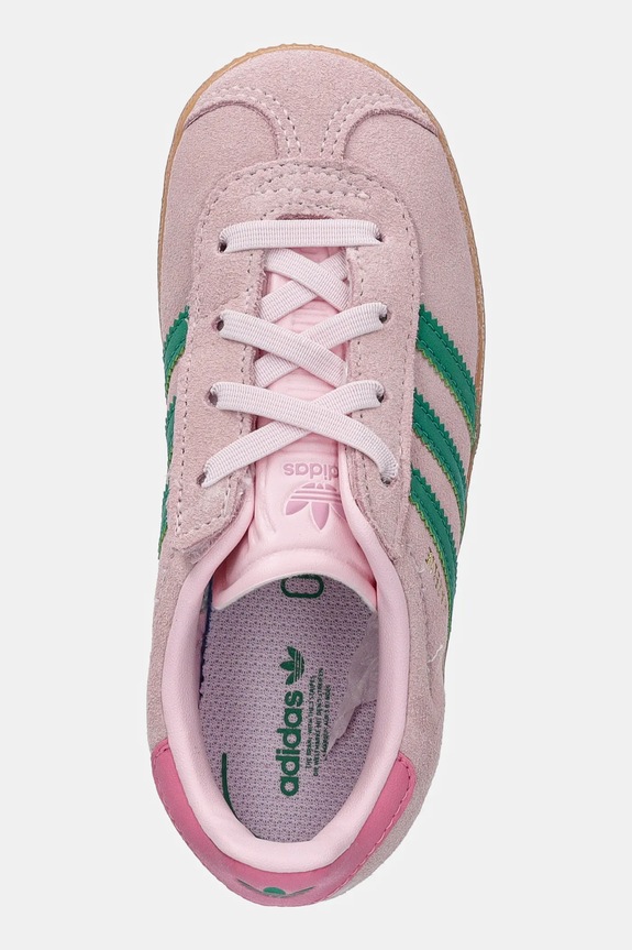 Semišové tenisky adidas Originals GAZELLE ružová JP7138