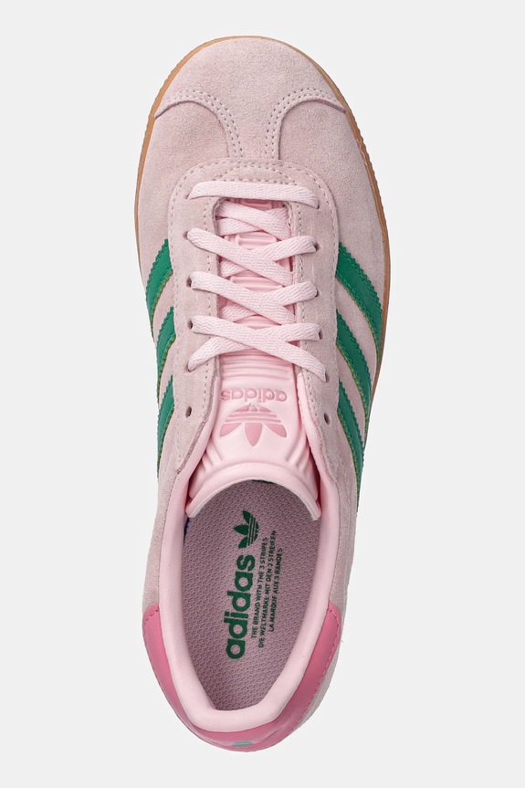 adidas Originals sneakers de piele întoarsă pentru copii GAZELLE roz JP7128