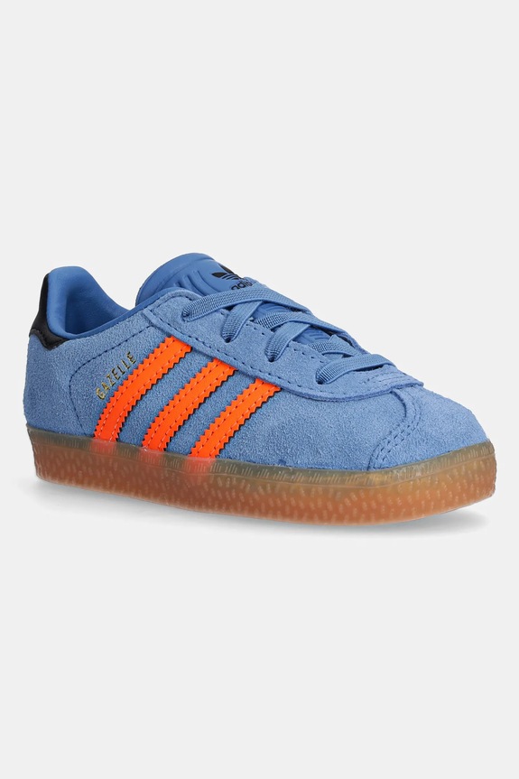 Detské semišové tenisky adidas Originals GAZELLE nízky modrá JP7134